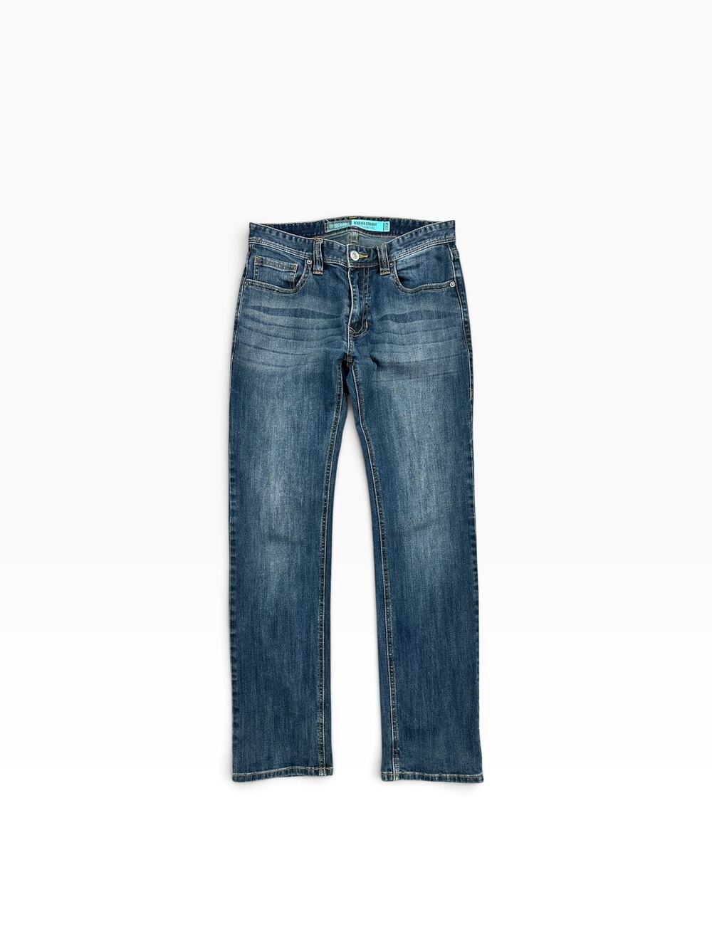 Rock & Roll Denim Revolver Reflex Slim Straight Leg Jeans Blue — Size 31x34